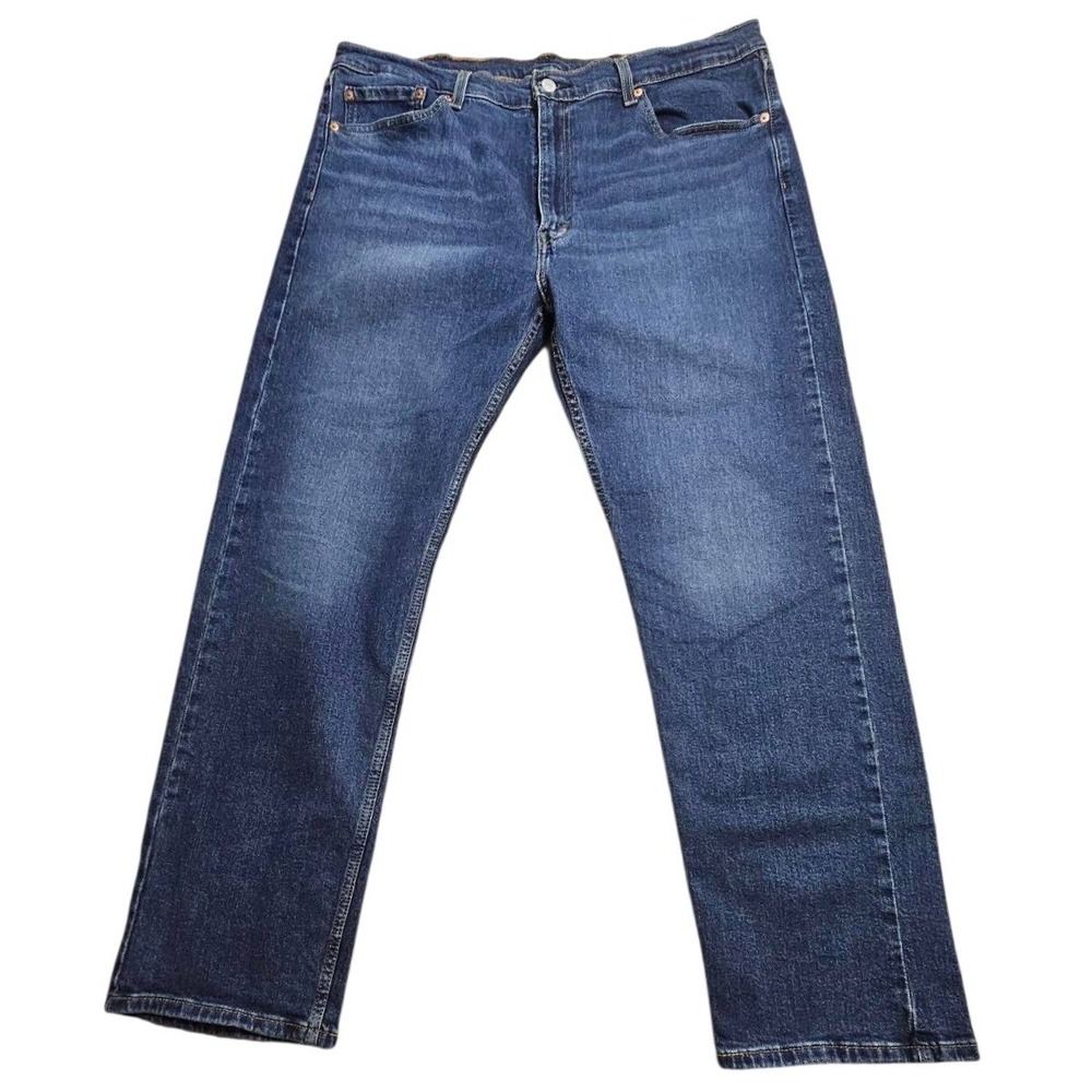 Levis‎ 505 Regular Fit Straight Leg Dark Wash Blue Denim Jeans Mens 40x32